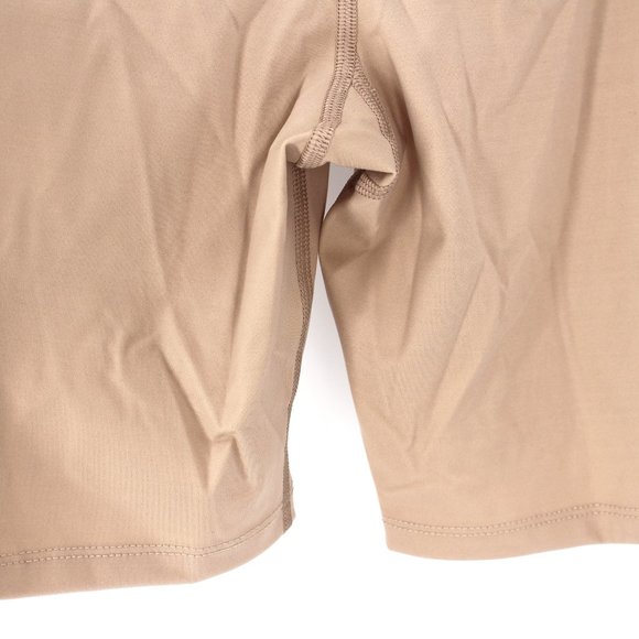 Anine Bing Sport Blake Biker Shorts Neutral Tan Black Side Racing Stripes S NEW - Picture 7 of 8